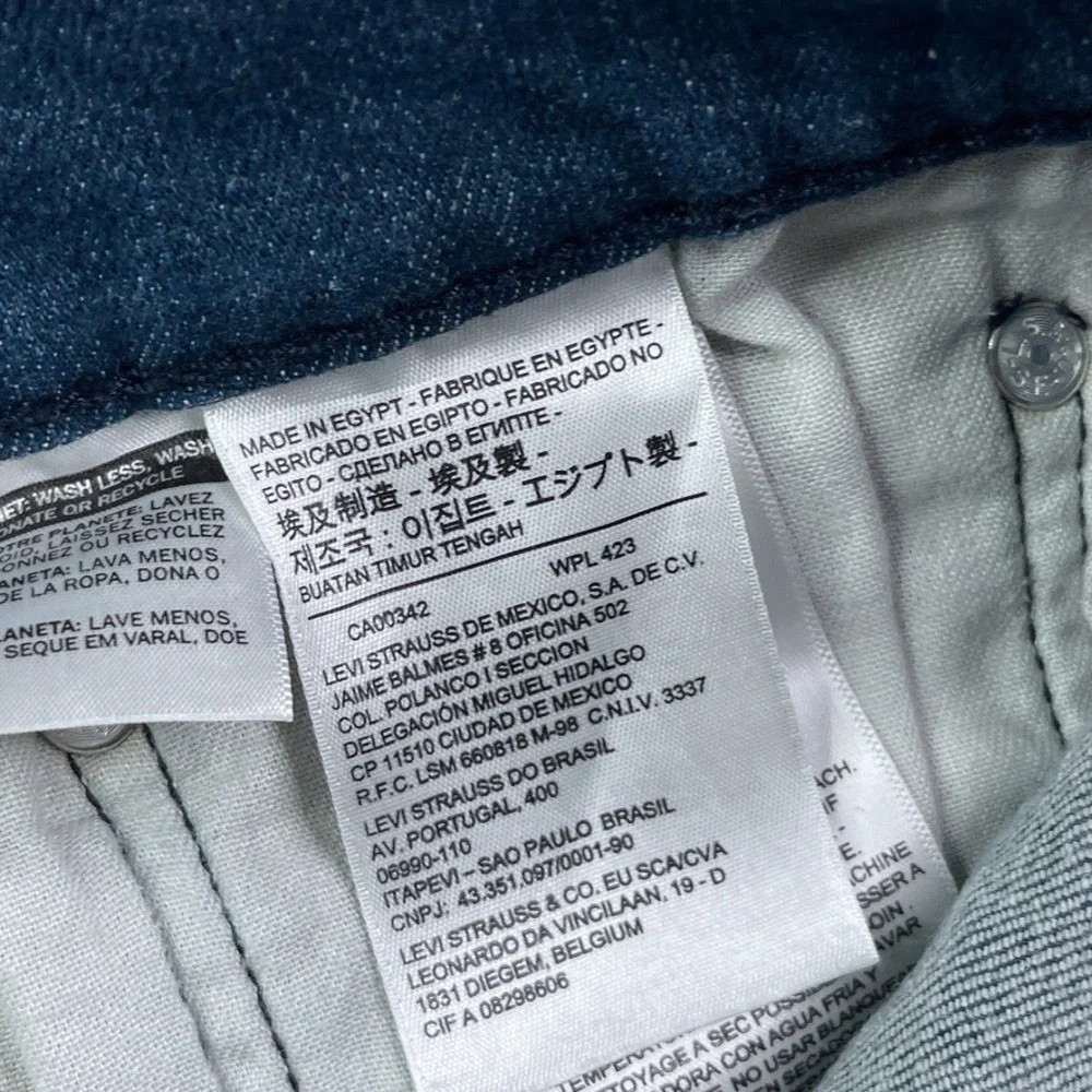 Levis Jeans Mens 34x32 (Fits 32x31) Blue 511 Slim Fit Straight Stretchy Denim